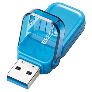 ELECOM フリップキャップ式USBメモリー USB3.1Gen1対応 128GB ブルー フリップキャップ式USBメモリー USB3.1Gen1対応 128GB ブルー MF-FCU3128GBU