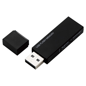 ELECOM 【生産完了品】キャップ式USBメモリー USB2.0対応 8GB ブラック MF-MSU2B08GBK