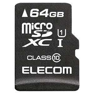 ELECOM microSDXCカード 64GB 防水性能IPX7 UHS-&#8544;U1対応 データ復旧サービス付 MF-MSD064GC10R