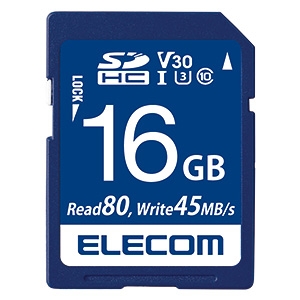 ELECOM SDHCカード 16GB UHS-&#8544;U3・V30対応 データ復旧サービス付 MF-FS016GU13V3R