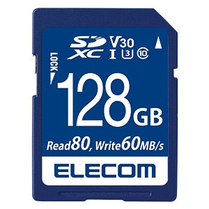 ELECOM SDXCカード 128GB UHS-&#8544;U3・V30対応 データ復旧サービス付 SDXCカード 128GB UHS-&#8544;U3・V30対応 データ復旧サービス付 MF-FS128GU13V3R