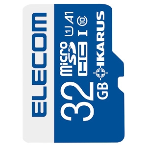 ELECOM microSDHCカード 32GB 防水性能IPX7 UHS-&#8544;U1・A1対応 IKARUSライセンス付 MF-MS032GU11IKA