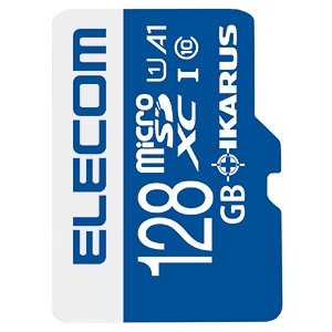 ELECOM microSDXCカード 128GB 防水性能IPX7 UHS-&#8544;U1・A1対応 IKARUSライセンス付 MF-MS128GU11IKA