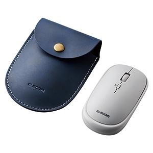 ELECOM ワイヤレスマウス 《Slint》 Bluetooth&reg;4.2方式 BlueLED方式 Mサイズ 4ボタン 収納ポーチ付 グレー M-TM10BBGY
