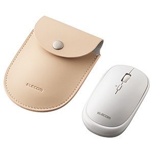 ELECOM ワイヤレスマウス 《Slint》 Bluetooth&reg;4.2方式 BlueLED方式 Mサイズ 4ボタン 収納ポーチ付 ホワイト ワイヤレスマウス 《Slint》 Bluetooth&reg;4.2方式 BlueLED方式 Mサイズ 4ボタン 収納ポーチ付 ホワイト M-TM10BBWH