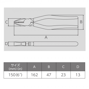 フジ矢 ペンチ(成型カバー付) ペンチ(成型カバー付) 265A-150 画像4