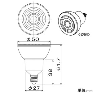 DAIKO LEDランプ 《DECO-S Lite》 調光タイプ φ50ダイクロハロゲン50W形40W形相当 4.3W 配光角30° キャンドル色 口金E11 ホワイト LEDランプ 《DECO-S Lite》 調光タイプ φ50ダイクロハロゲン50W形40W形相当 4.3W 配光角30° キャンドル色 口金E11 ホワイト LZA-93096CWW 画像2