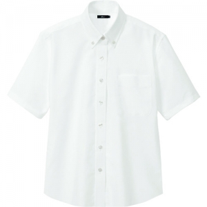 アイトス レディース半袖オックスボタンダウンシャツ ホワイト S AZ7873001S