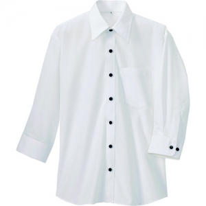 アイトス 七分袖シャツ(男女兼用) ホワイト SS 七分袖シャツ(男女兼用) ホワイト SS AZ8022001SS