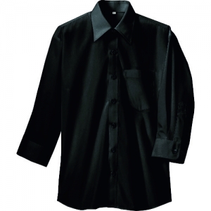アイトス 七分袖シャツ(男女兼用) ブラック SS 七分袖シャツ(男女兼用) ブラック SS AZ8022010SS