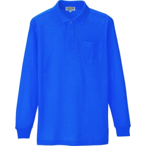 アイトス 長袖ポロシャツ(男女兼用) ブルー L 長袖ポロシャツ(男女兼用) ブルー L AZ7614006L