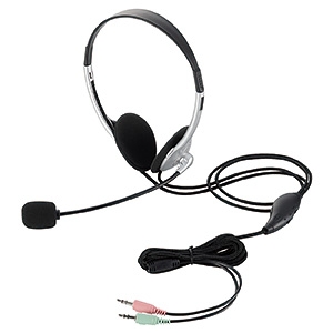 ELECOM 【生産完了品】ヘッドセット ステレオミニプラグ接続 両耳オーバーヘッドタイプ HS-HP22SV