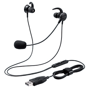 ELECOM ヘッドセット USB接続 両耳耳栓タイプ ヘッドセット USB接続 両耳耳栓タイプ HS-EP15UBK