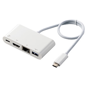 ELECOM ドッキングステーション Type-C接続 USB・HDMI・LANポート搭載 PD対応 長さ0.3m ホワイト ドッキングステーション Type-C接続 USB・HDMI・LANポート搭載 PD対応 長さ0.3m ホワイト DST-C09WH