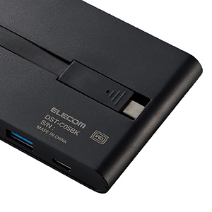 ELECOM ドッキングステーション Type-C接続 USB・HDMI・VGA・カードリーダ・LANポート搭載 PD対応 長さ0.13m ブラック ドッキングステーション Type-C接続 USB・HDMI・VGA・カードリーダ・LANポート搭載 PD対応 長さ0.13m ブラック DST-C05BK 画像3