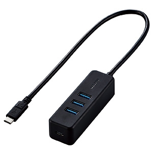 ELECOM 【限定特価】USB3.1(Gen1)ハブ USB3ポート PD対応 長さ0.3m ブラック USB3.1(Gen1)ハブ USB3ポート PD対応 長さ0.3m ブラック U3HC-T431P5BK