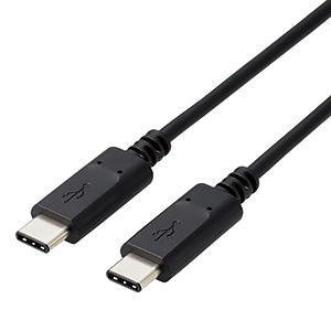 ELECOM USB2.0ケーブル TypeC-TypeC PD対応 長さ1.0m GM-U2CCC10BK