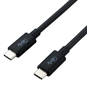 ELECOM USB4ケーブル TypeC-TypeC PD対応 長さ0.8m ブラック USB4-CC5P08BK