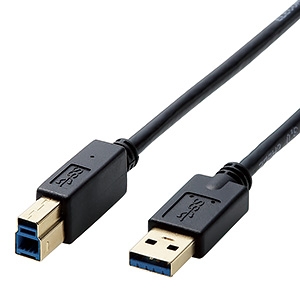 ELECOM USB3.0ケーブル TypeA-TypeB 長さ0.5m USB3.0ケーブル TypeA-TypeB 長さ0.5m DH-AB3N05BK