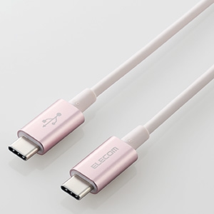 ELECOM USB2.0ケーブル TypeC-TypeC 耐久タイプ PD対応 長さ1.0m ピンク MPA-CCPS10PNPN
