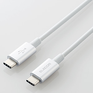 ELECOM USB2.0ケーブル TypeC-TypeC 耐久タイプ PD対応 長さ1.0m シルバー MPA-CCPS10PNSV