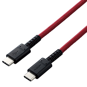 ELECOM USB2.0ケーブル TypeC-TypeC 高耐久タイプ PD対応 長さ0.3m レッド MPA-CCS03PNRD