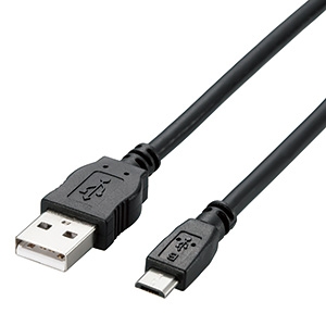 ELECOM USB2.0ケーブル TypeA-microB 2A出力対応 長さ0.8m USB2.0ケーブル TypeA-microB 2A出力対応 長さ0.8m TB-AMB2A08BK