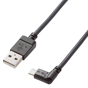 ELECOM USB2.0ケーブル TypeA-microB L字右側接続タイプ 2A出力対応 長さ1.2m USB2.0ケーブル TypeA-microB L字右側接続タイプ 2A出力対応 長さ1.2m TB-AMBXR2U12BK