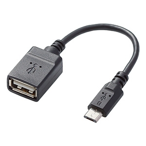 ELECOM USB変換アダプタ microB-TypeAメス ケーブル長0.1m USB変換アダプタ microB-TypeAメス ケーブル長0.1m TB-MAEMCBN010BK
