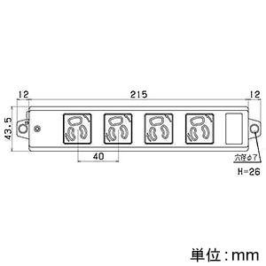 ELECOM 工事用タップ 3P・4個口 抜け止め マグネット付 コード長5m 工事用タップ 3P・4個口 抜け止め マグネット付 コード長5m T-WRM3450LG/RS 画像2