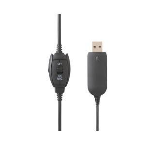 アイリスオーヤマ 【生産完了品】ヘッドセット USBタイプ ブラック ヘッドセット USBタイプ ブラック IHS-U03-B 画像2