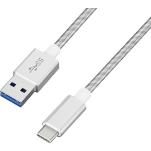 アイリスオーヤマ 【生産完了品】高耐久USB3.1ケーブル 1m (GEN1) シルバー 高耐久USB3.1ケーブル 1m (GEN1) シルバー ICAC-D10-S