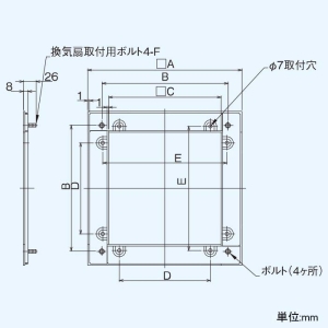 日本キヤリア(東芝) 絶縁枠 有圧換気扇用 ステンレス製 20cm用 産業用換気扇別売部品 絶縁枠 有圧換気扇用 ステンレス製 20cm用 産業用換気扇別売部品 Z-20VP 画像2