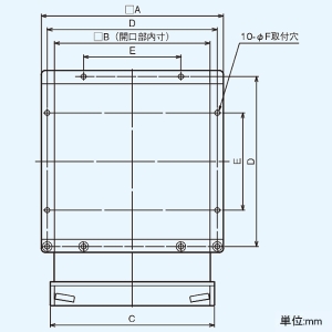 東芝 給排気形ウェザーカバー 有圧換気扇用 ステンレス製 35cm用 産業用換気扇別売部品 給排気形ウェザーカバー 有圧換気扇用 ステンレス製 35cm用 産業用換気扇別売部品 C-35SPU 画像2