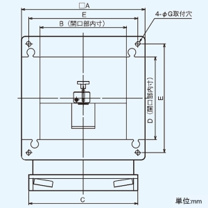 日本キヤリア(東芝) 防火ダンパー付給排気形ウェザーカバー 有圧換気扇用 ステンレス製 30cm用 産業用換気扇別売部品 防火ダンパー付給排気形ウェザーカバー 有圧換気扇用 ステンレス製 30cm用 産業用換気扇別売部品 C-30SDPU 画像2