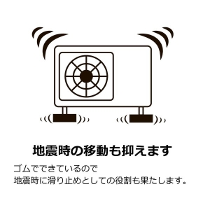 タツフト エアコン室外機用 防振・防音ゴムマット 防振防音 あしあげ隊シリーズ 4個入り エアコン室外機用 防振・防音ゴムマット 防振防音 あしあげ隊シリーズ 4個入り TFi-3025 画像4