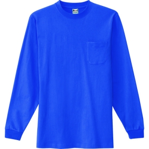 アイトス 長袖Tシャツ(ポケット付)(男女兼用) ブルー L AZ10530006L