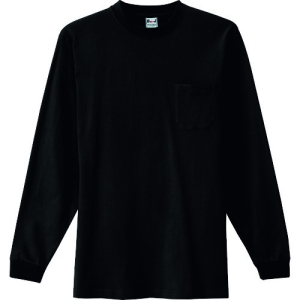 アイトス 長袖Tシャツ(ポケット付)(男女兼用) ブラック S 長袖Tシャツ(ポケット付)(男女兼用) ブラック S AZ10530010S