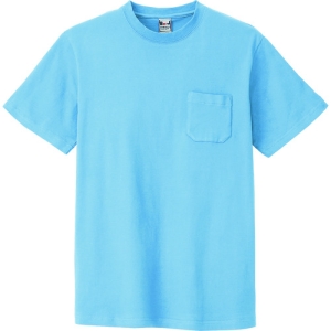 アイトス 半袖Tシャツ(ポケット付)(男女兼用) サックス LL 半袖Tシャツ(ポケット付)(男女兼用) サックス LL AZ10531007LL