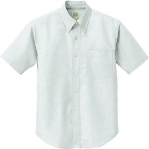 アイトス 半袖T/Cオックスボタンダウンシャツ 男女兼用 ホワイト S AZ7823001S