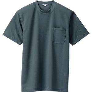 アイトス 吸汗速乾(クールコンフォート)半袖Tシャツ(ポケット付)(男女兼用) チャコールグレー S AZ10576044S