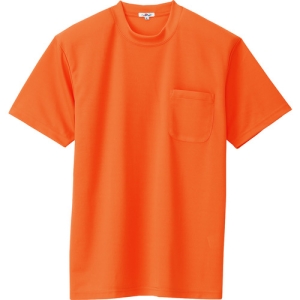 アイトス 吸汗速乾(クールコンフォート)半袖Tシャツ(ポケット付)(男女兼用) オレンジ SS AZ10576063SS