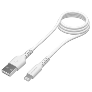 多摩電子工業 ライトニングソフトタフケーブル USB-A-Lightningコネクタ ケーブル長1m ホワイト TH245LT10W