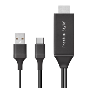 PGA USB-Cコネクタ HDMIミラーリングケーブル 3m ブラック USB-Cコネクタ HDMIミラーリングケーブル 3m ブラック PG-UCTV3MBK