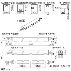 DAIKO LED一体型間接照明 《High Power Line Light》 防雨・防湿型 天井・壁・床付兼用 非調光タイプ AC100-200V 27W L1200mm 昼白色 電源内蔵 LED一体型間接照明 《High Power Line Light》 防雨・防湿型 天井・壁・床付兼用 非調光タイプ AC100-200V 27W L1200mm 昼白色 電源内蔵 LZW-92881WT 画像2