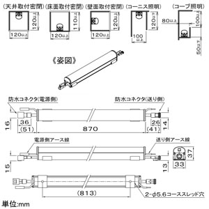 DAIKO LED一体型間接照明 《High Power Line Light》 防雨・防湿型 天井・壁・床付兼用 非調光タイプ AC100-200V 20W L870mm 昼白色 電源内蔵 LED一体型間接照明 《High Power Line Light》 防雨・防湿型 天井・壁・床付兼用 非調光タイプ AC100-200V 20W L870mm 昼白色 電源内蔵 LZW-91611WT 画像2