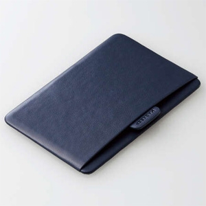 ELECOM 【生産完了品】カードポケット ≪MAGKEEP≫ 1枚収納タイプ iPhone12シリーズ用 ソフトレザー ネイビー AMS-BP01NV