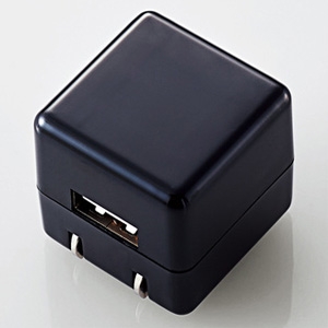 ELECOM AC充電器 キューブ型 DAP用 長寿命タイプ 最大出力1A USB-A×1ポート ブラック AC充電器 キューブ型 DAP用 長寿命タイプ 最大出力1A USB-A×1ポート ブラック AVA-ACUAN007BK