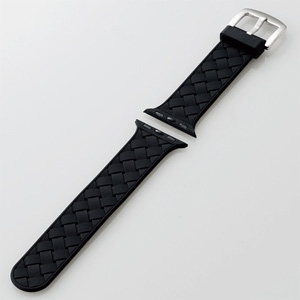 ELECOM シリコンバンド Apple Watch(40・38mm)用 バンドサイズ125〜195mm ブラック シリコンバンド Apple Watch(40・38mm)用 バンドサイズ125〜195mm ブラック AW-40BDSCIBK