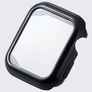 ELECOM フルカバーケース ハイブリッドケース Apple Watch SE・6・5・4(40mm)用 ブラック AW-40CSUCBK